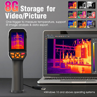 Caméra thermique infrarouge, imageur de température, 200 000 pixels, résolution IR 256 x 192, 25 Hz, stockage d'images 8 Go, mesure