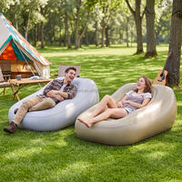Canapé gonflable automatique Mart, fauteuil gonflable paresseux auto-gonflant, chaise longue gonflable portable en PVC floqué pour le camping