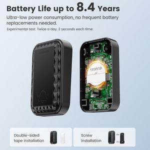 กริ่งประตูไร้สายของ Smatrul สัญญาณเตือน62ระยะ350เมตรมีปลั๊ก110dB สำหรับ EU US UK มีปุ่มกันน้ำ - Product Image 6