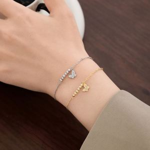 Dylam Trending Design Fine Jewel 925 Sterling Silver Link Chain Heart Tail Pendant <b>Beads</b> Butterfly Pendants Women Bracelets - Product Image 2