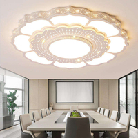 Plafonnier LED rond moderne en forme de fleur, motif étoile découpée, blanc chaud, pour salon, chambre, hôtel, couloir, décoration