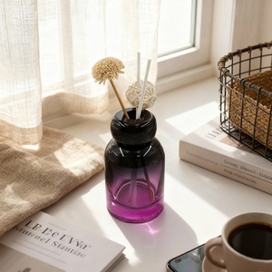 Luxury Gradient Color <b>100ml</b> 150ml 200ml <b>Glass</b> Fragrance Diffuser <b>Bottle</b> Empty <b>Glass</b> Aromatherapy <b>Bottle</b> with Stick - Product Image 1