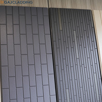 Revêtement mural extérieur moderne et luxueux, texture de brique linéaire, panneaux en fibrociment pré-enduits ignifuges pour villa extérieure