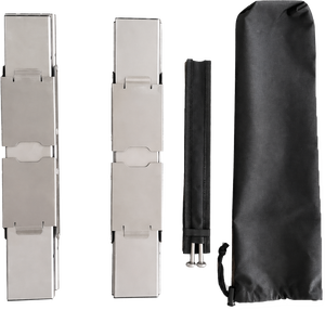 Modern Stainless Steel Charcoal BBQ <b>Grill</b> Portable Outdoor Folding <b>Grill</b> with <b>Mesh</b> Grid Storage Shelf Flame Tamer - Product Image 2