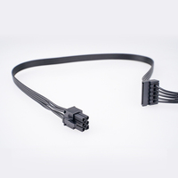 Kabel Modular SCONDAR 6 Pin PCIe ke 15 Pin SATA untuk Catu Daya HDD, Kabel Komputer, Adaptor Splitter 1 ke 4 untuk Corsair RM