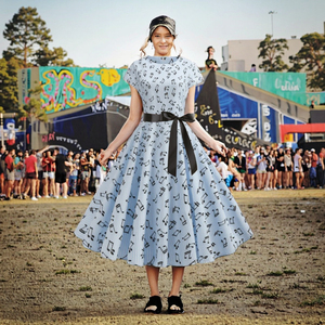 Vestido Midi Vintage de Verano para Mujer, Estilo Años 50 y 60, Swing Rockabilly, Línea A, Chifón, Estampado Floral, para Oficina, Fiesta, Casual - Product Image 3