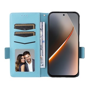 Funda de Teléfono Plegable Tipo Cartera con Hebilla Lateral y Soporte, de PU, con Diseño de Grano de Lichi, para ZTE Nubia Neo 5/Neo 5 GT/<span class=keywords><strong>RedMagic</strong></span> 11 Air, Venta al por Mayor - Product Image 5