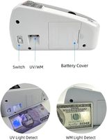 Compteur de billets pratique Portable compteur de billets de banque compteur de monnaie machine de comptage de monnaie ca ou alimenté par batterie avec lampe UV