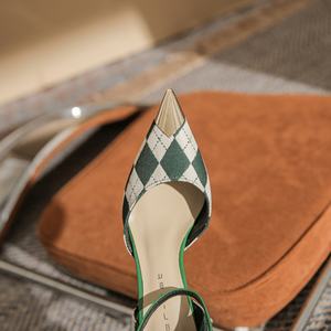 Sandalias de Tacón Alto con Punta Abierta y Camuflaje Verde - Tela de Malla Transpirable, Moda y Comodidad - Product Image 6