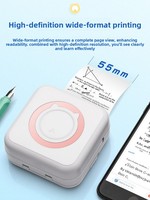 Imprimante thermique sans encre ultra-claire, mini, portable, correction des erreurs, 203 dpi, couleur, certifiée ROHS, format compact, utilisation domestique