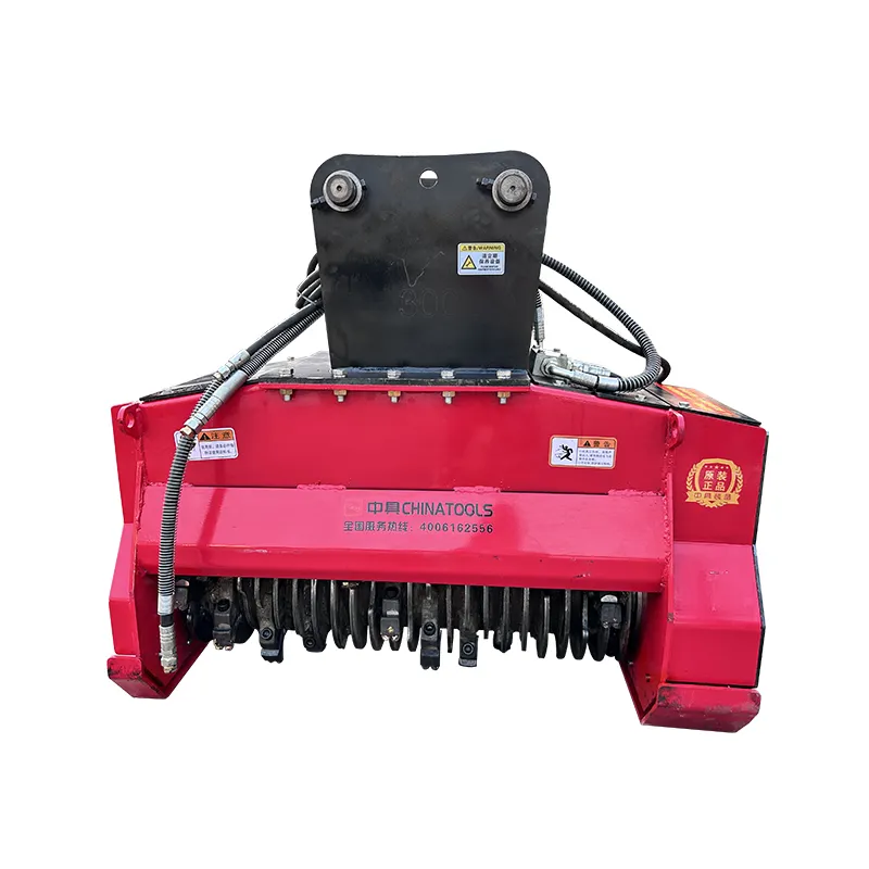 Máy xúc tập tin đính kèm lâm nghiệp mulcher cho băm nhỏ Gỗ, cành, thân cây, cây, cây bụi, gốc cây