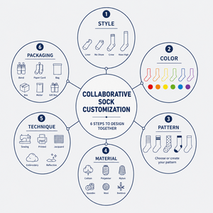 Chaussettes de sport montantes pour hommes, tricotées, avec coussin épais personnalisé et logo brodé motif dessin animé, pour la fabrication ODM, Noir Blanc - Product Image 3