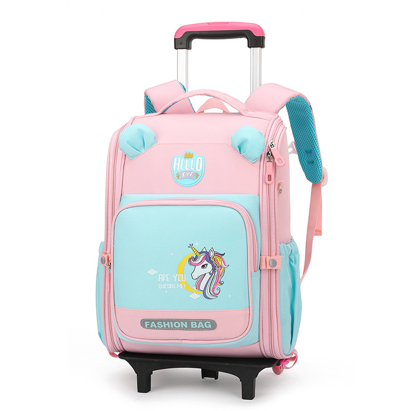 Sac rose avec 2 roues