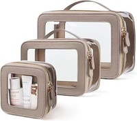 Trousse de Toilette et Maquillage Transparente en PVC à Fermeture Éclair, Anti-éclaboussures, Format M, Style Simple, Idéale pour les Voyages – Nouveauté Transfrontalière Très Demandée