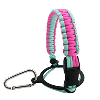 Sangle de transport pour bouteille à large ouverture avec anneau de sécurité et mousqueton, accessoire pour bouteilles d'eau de 12 à 64 oz, idéal pour le camping