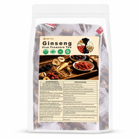 Teh Celup Campuran Lima Harta Karun Minweng 150g Teh Bunga Berkualitas Tinggi untuk Kesehatan Ginjal Pria, Vegan, Bebas Gluten, Bebas Gula