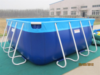 Piscine commerciale hors sol à ossature en acier personnalisable Piscine à ossature extérieure