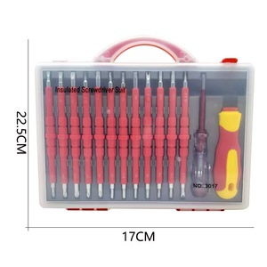 Jeu de <span class=keywords><strong>tournevis</strong></span> cruciformes et plats de 26 pouces de qualité industrielle, boîte à outils combinée pour <span class=keywords><strong>électricien</strong></span>, en plastique et acier, pour usage domestique - Product Image 2