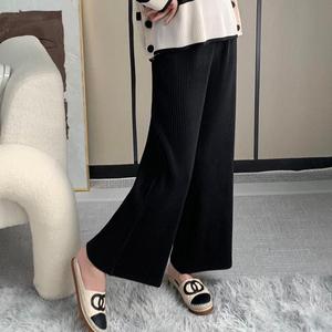 กางเกงขายาวทรงหลวมพลีทเอวสูงสไตล์ลำลองสำหรับสาวอวบ  ชุดทำงานสุดหรู - Product Image 5