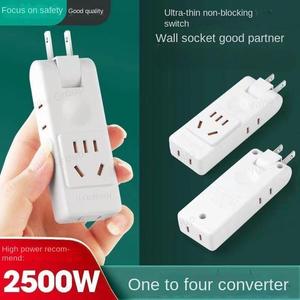 Gire cuatro enchufes 180 grados para cambiar el enchufe Expansión ultrafina contra el convertidor de potencia poroso de cuatro bits de pared - Product Image 5