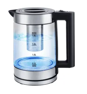 家用电器土耳其茶壶茶盘1.8升/2.0升玻璃水壶，带过滤CE CB ROHS