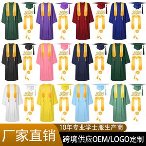 Nouvelle Robe de Remise de Diplôme Style Européen et Américain Unisexe Adulte en Tissu Tissé Uniforme Scolaire Vente en Gros Directe Usine - Product Image 5