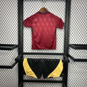 Vente à prix réduit 2425 Maillots de football de l'équipe nationale des Diables rouges européens domicile et extérieur, <span class=keywords><strong>rouge</strong></span> BE Ensemble de football pour enfants style court. - Product Image 1