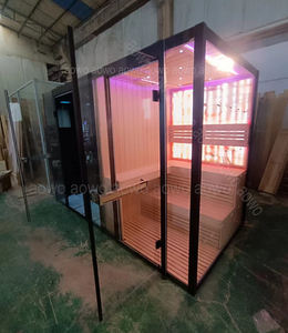 ضوء أحمر طيف كامل ساونا بالأشعة تحت الحمراء البعيدة صالة ألعاب رياضية مع دش خارجي وداخلي تصميم ألمانيا - Product Image 6