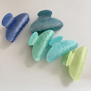 SAIYII yüksek kalite özel Logo kabuk desen kadın saç tokası pençe akrilik pençeleri saç aksesuarları - Product Image 1