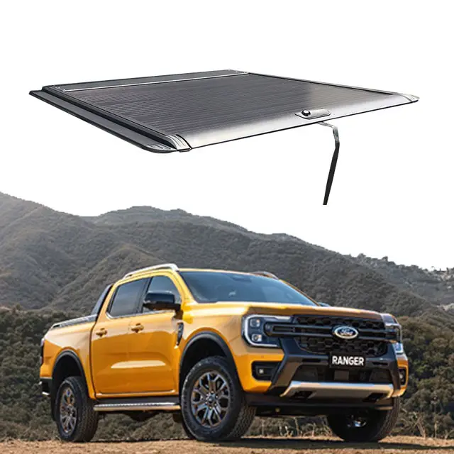 4x4 ickickup ccccesorios holholesale iigh uality lumluminum Retractable ickickup ruck Ed overs ononneau over para Ford Ranger 2023