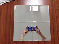 Tuiles décoratives de miroir biseautées argentées de mur de 3mm 4mm 5mm 6mm (carreaux de verre de miroir) pour la décoration