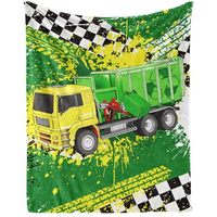 Couverture polaire personnalisée à motif à carreaux bleus, thème moto de course, taille King, pour chambre, canapé, cadeau, Us