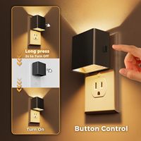 Lampada da Parete LED a Cubo Ricaricabile, Piccola Luce Notturna in ABS, Lampada Rettangolare Luminosa per Uso in Camera da Letto