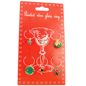 Creative Metal Hawaiian Mermaid <b>Wine</b> Glass Rings Zinc Alloy Champagne Drink Accessories Variety Styles - Product Image 4