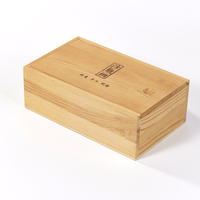 Boîte en bois écologique avec couvercle coulissant, logo personnalisé, organisateur de souvenirs décoratif, finition naturelle