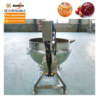 500l de confiture faire gaz électrique petit chili Sauce mélangeur de nourriture machine lait cuisson mélange réservoir chemisé bouilloire 50l avec homogénéisateur