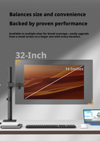 Support d'écran ergonomique pour bras robotisé, base universelle pour ordinateur de bureau, support cantilever pour écran