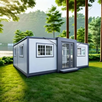 Maisons conteneurs 1, 2, 3, 4 chambres, maisons préfabriquées portables, mini-maisons, maison préfabriquée modulaire de luxe avec restaurant