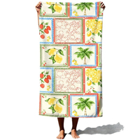 Serviette de plage en microfibre personnalisée, séchage rapide, anti-sable, grande taille 80x160cm, logo OEM, pour piscine, voyage, complexe hôtelier