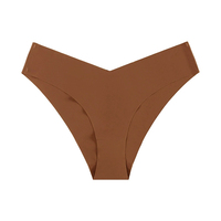 Culottes de sport de yoga respirantes à taille basse en forme de V, grande taille, séchage rapide, culottes féminines sans couture, sexy, douces, string