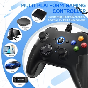 Control <span class=keywords><strong>de</strong></span> <span class=keywords><strong>Juego</strong></span> con Cable al <span class=keywords><strong>Mejor</strong></span> Precio, EasySMX 9100 Pro Versión Actualizada, Joysticks <span class=keywords><strong>de</strong></span> Doble Vibración, Plástico, Compatible con Móviles y PC - Product Image 2