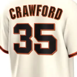 Pronto per la spedizione di San Francisco Brandon Crawford Home maglia da Baseball cucita di migliore qualità