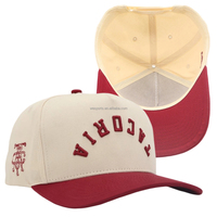 Gorra de Béisbol de 5 Paneles con Visera Plana, Bordado Personalizado OEM, Diseño Vintage de Dos Tonos, Gorra de Lona Lisa para Deportes al Aire Libre