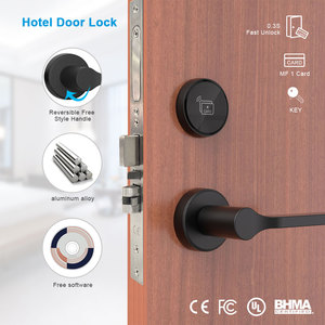 Serrure de porte d'hôtel Orbita haute sécurité antivol, système de verrouillage à carte magnétique et clé mobile en alliage d'aluminium ANSI pour Airbnb et hôtels - Product Image 2