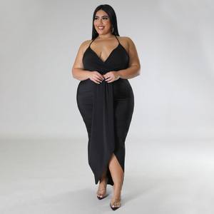 Vêtements sexy dos nu pour femmes de grande <span class=keywords><strong>taille</strong></span> Robe de printemps L-4Xl pour boutique de femmes - Product Image 3