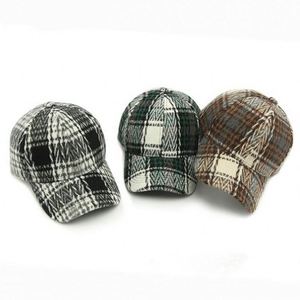 Wholesale Fashion Plaid Hard <b>Top</b> Baseball Caps Women Outdoor Sun Shield Custom Baseball Cap - Product Image 1