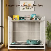 Vente en gros de chenils pour chiens en fil de fer, conception à tubes carrés, taille personnalisée, faciles à déplacer, pour chiens de taille moyenne/grande, Button