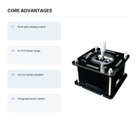 Modul Sensor Joystick Analog Dua Sumbu dengan Tombol Tekan Pengunci Posisi Kembali Tengah untuk Kontrol Robot Arduino