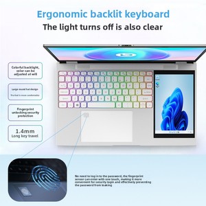 2025 नवीनतम उच्च गुणवत्ता 15.6 इंच डुअल स्क्रीन टच 156d बिजनेस लैपटॉप 32 जीबी रैम 2TB एसएसडी इनटेल प्रोसेसर मेटल बॉडी ग्लोबल - Product Image 4