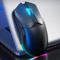 Ratón Ergonómico para Juegos de PC, Ratón Inalámbrico Recargable con Carga Inalámbrica, Tres Modos, 2.4G, USB, BT, para Win y Mac